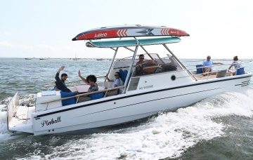 Bateau électrique hybride, catamaran PinBall